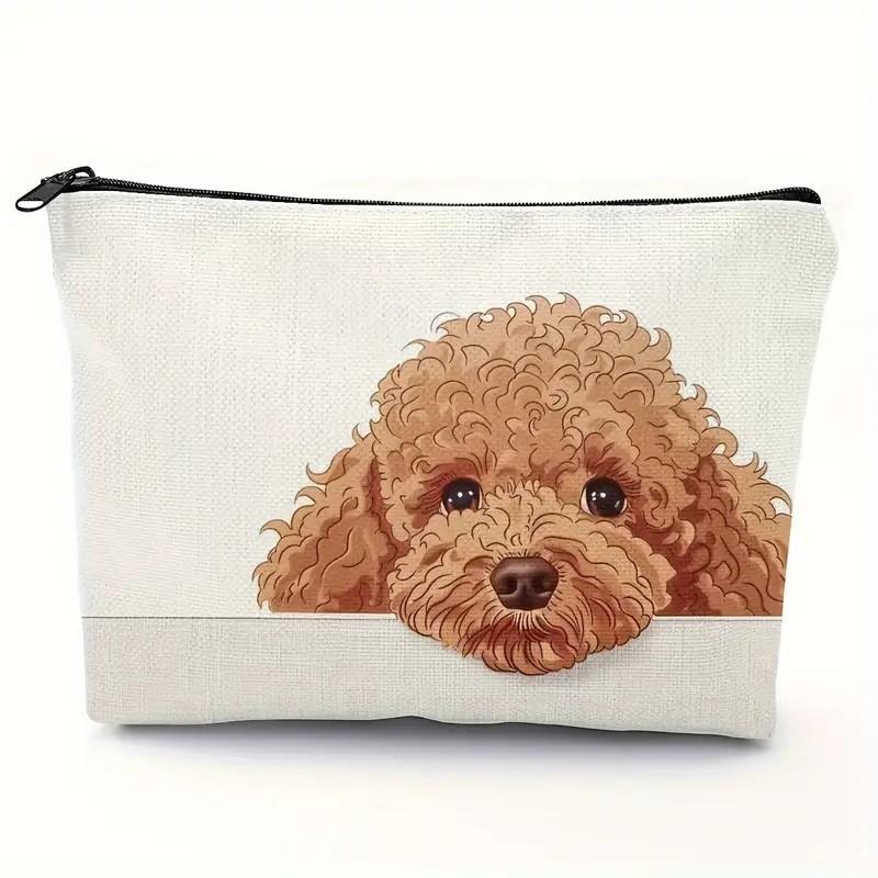 Cat, Strawberry Girl, Friendship Pattern, Travel Supplies Bag, Waterproof Polyester Zipper Bag, Cosmetics, Accessories