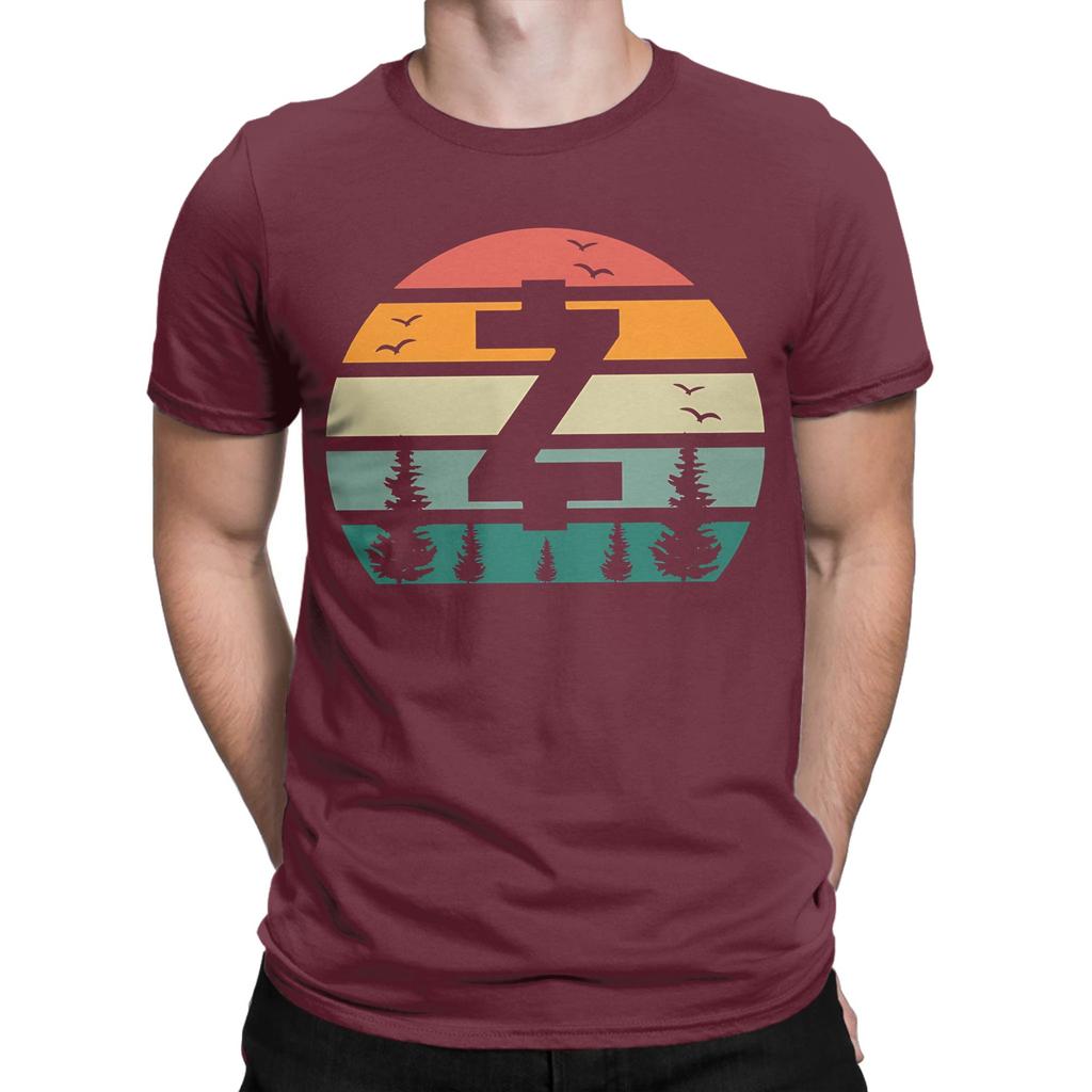 Zcash ZEC Crypto vintage sunset Funny Graphic 100 Cotton TShirt Zcash ZEC Tees Tops For Unisex