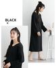 Nissen Room Dress Long Available In Single Size M Women's 3-Second (Cotton Blend, Sleeves) - Pieces, Black,