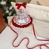 Red Velvet Christmas Hair Clip Shiny Sequin Xmas Headpiece Christmas Hat Hairpin  Kids