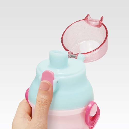Skater Children's Plastic Water Bottle 480ml One Push Open/Close Antibacterial Child Friendly Lightweight Antibacterial Treatment Made in Japan Paw Pa
