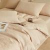 Light Luxury Soft Thick 100% Cotton Flat Sheet Sets Satin Jacquard Silky Bedding Set for Seasons Single Double Bed Comfort Set