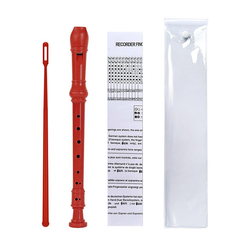 8-Hole Vertical Flute Set for Beginners Professional ABS Material with Cleaning Rod Orff Woodwinds Instrument Practice Recorders
