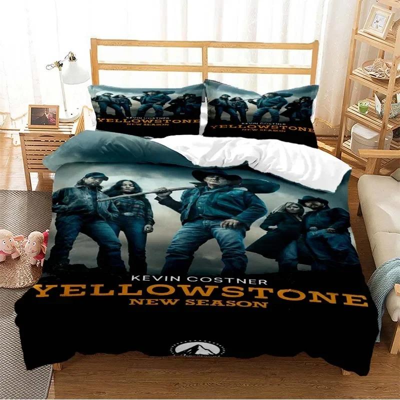 

Постільна білизна Yellowstone Fashion з цифровим друком, комплект: підодіяльник, ковдра, ліжко, односпальне, полуторне, двоспальне, для молоді, дітей, дівчаток, хлопчиків, подарунок US Queen 228x228cm