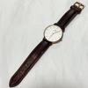 Used [Free Shipping] Daniel Wellington/Daniel Wellington/White X Brown/Quartz watch/Quartz watch/Battery dead/Operation Not confirmed/Used item/Junk