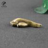 New Strange Retro Brass Creative Tadpole Statue Small Ornament Copper Animal Sculpture Home Desk Decoration Tea Pet Key Chain