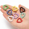 5Pcs 25mm Heart Shaped Carabiner Hook Ring Keychain Keyrings for DIY Jewelry Making Supplies Connector Buckles Accessories
