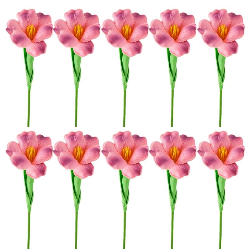 10Pcs Artificial Flower Bouquets Simulation Flowers Bouquets Arrangement for Wedding Party Home Garden Decoration