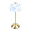 Pleated Table Lamp Cordless Touch Control   1200mAh Rechargeable Battery Operated Nightstand Lamp for Bedroom Living Room