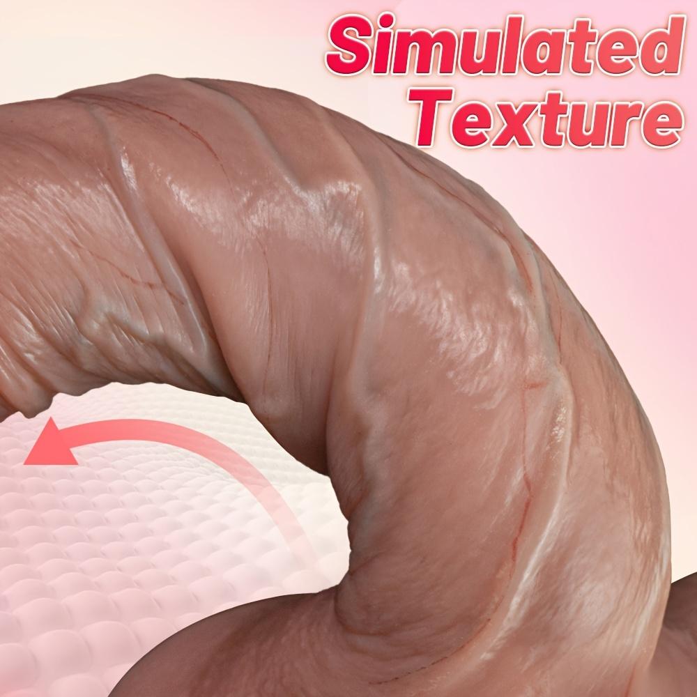 Super Miękki Realistyczny Penis – Duży Silikonowy Dildo z Kulkami 3D, Mocna Przyssawka, Realistyczna Tekstura Skóry, Korek Analny i Waginalny dla Mężczyzn i Kobiet