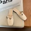 Flat-bottomed Bag Head Half Slippers Women's Summer Wear New One-pedal Lazy Shoes Women's Cool Slippers