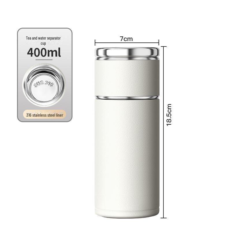 Compact 316 Stainless Steel Tea Infuser Thermos Cup - Portable Water Separation Design for Men and Women, Perfect Gift