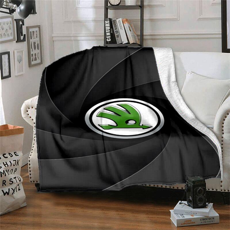 skoda Flannel Blanket Soft All-Season Throw, Design for Camping, Car Travel, Hiking Sofa, Bed, Office Perfect Gift for Parties