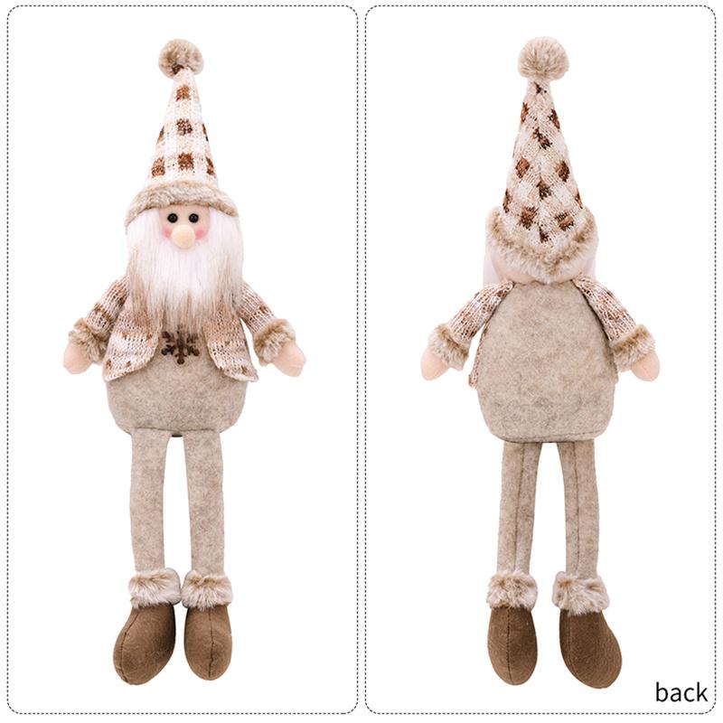 Christmas Doll Ornaments Nordic Style Santa Claus Snowman Elk Doll With Hanging Leg Merry Christmas Decorations For Home
