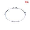 8/10/12Inch Heavy Duty Rim Guard Drum Hoop Rim Protector Hoop Silencers Snare Drum Hoops Replacement Silver-Plated Iron Frame
