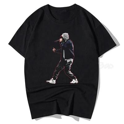Rapper Eminem Graphic Print T Shirt Vintage Fashion Casual Crew Neck Short Sleeve  T Shirt Women