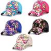 Casquette de Baseball en Maille Mode Fleur Colorée Imprimée Hip Hop Chapeau de Soleil Protection Solaire Casquette de Pêche Été Automne Extérieur
