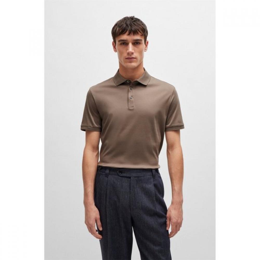 Boss Italian Cotton Polo Shirt Open Green Regular Fit  50494980376 XXL