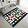 Modern Black White Carpet Minimalism Striped Decoration Bedside Bedroom Rug Lounge Cloakroom Antiskid Study Floor Mats Washable