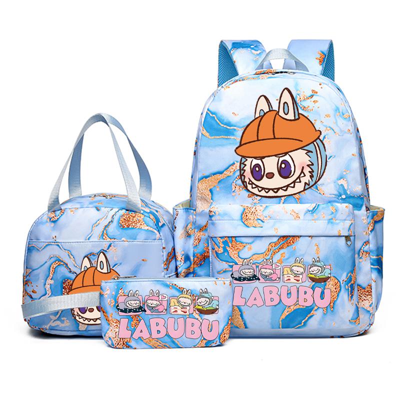 3 Buc/set Rucsac Drăguț Imprimat Geantă de Prânz Etui pentru Creioane Adolescent Băiat Fată Rucsac Student Zimomo Ghiozdan Femei Geantă de Călătorie Cadou