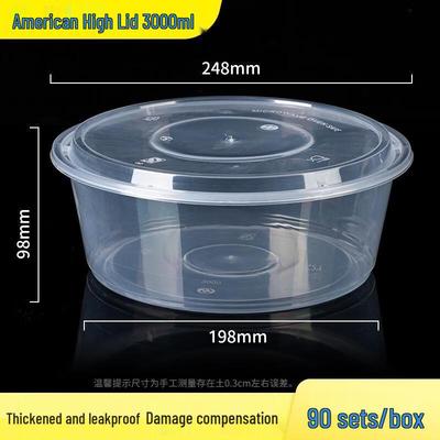 JingJingRS Disposable Round Takeaway Food Container