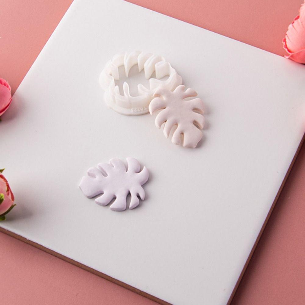 Soft Pottery Clay Mold Embossed Mold Cutting Die Pendant Leaf Polymer Clay Cutter Jewelry Making