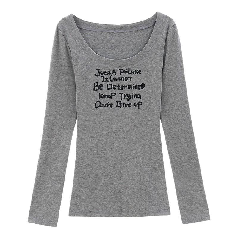 2025 Autumn/Winter Slim-Fit Sweet & Spicy Girl Long-Sleeve Base Layer T-Shirt