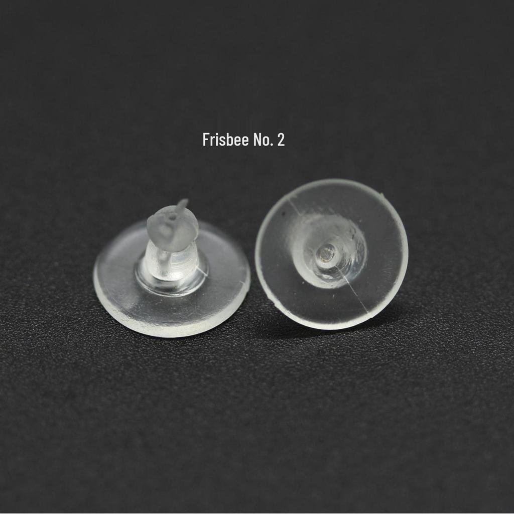 Transparent Round Silicone Ear Studs and Bullet Ear Caps for DIY Jewelry Accessories