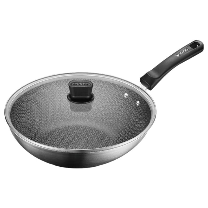 Supor CC30JA19 Stainless Steel Honeycomb Non-stick Wok