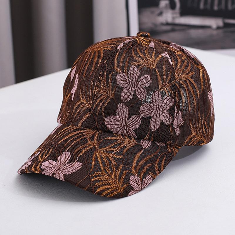 Vintage Letter Embroidered Baseball Cap Monochrome Adjustable Peaked Hat Spring Summer Stylish Sunshade Cap For Women Men