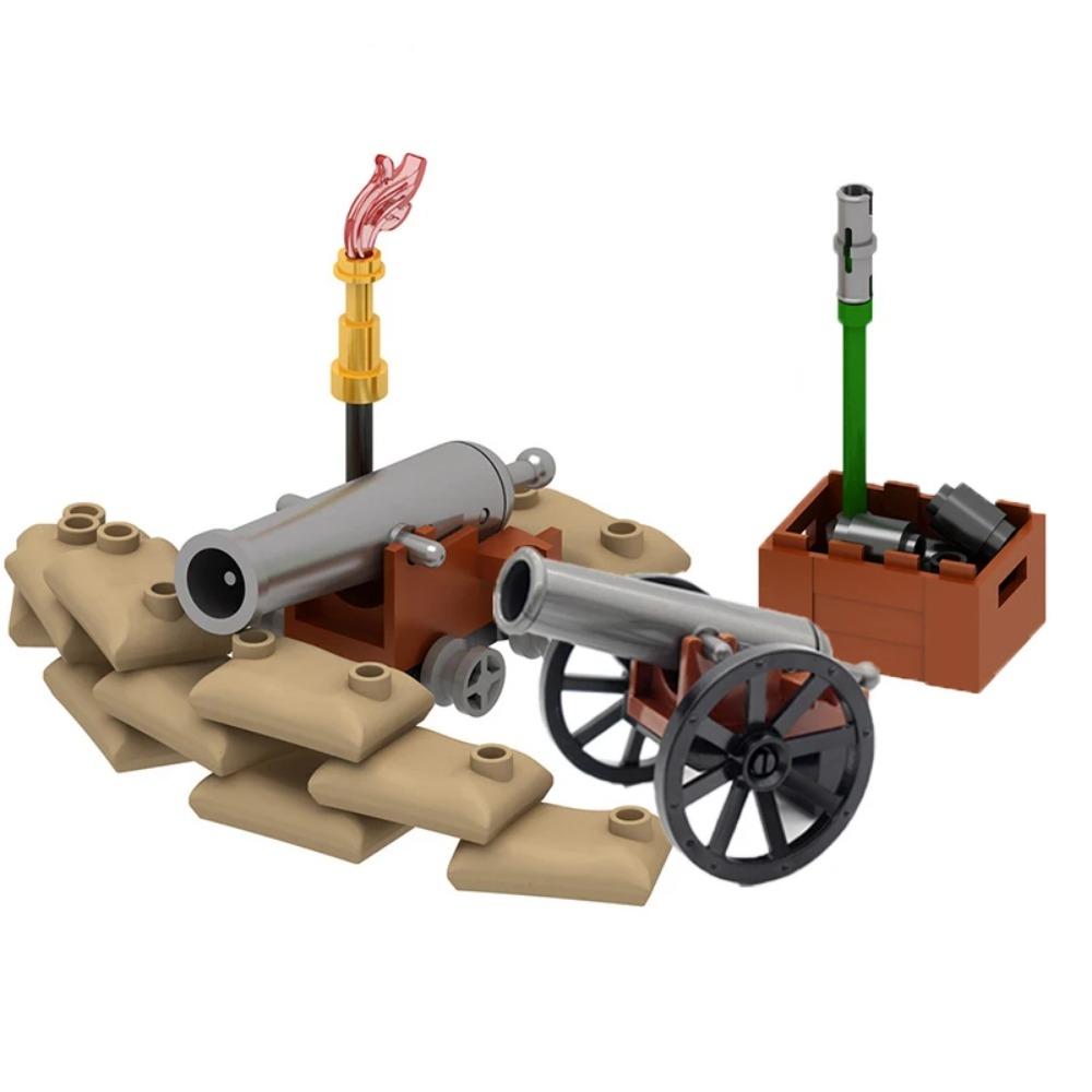 MOC Military Building Blocks Figure Napoleon Wars Soldier Accessories Weapon Cannon Sandbag Army Pirate Mini Brick gift X003 DIY