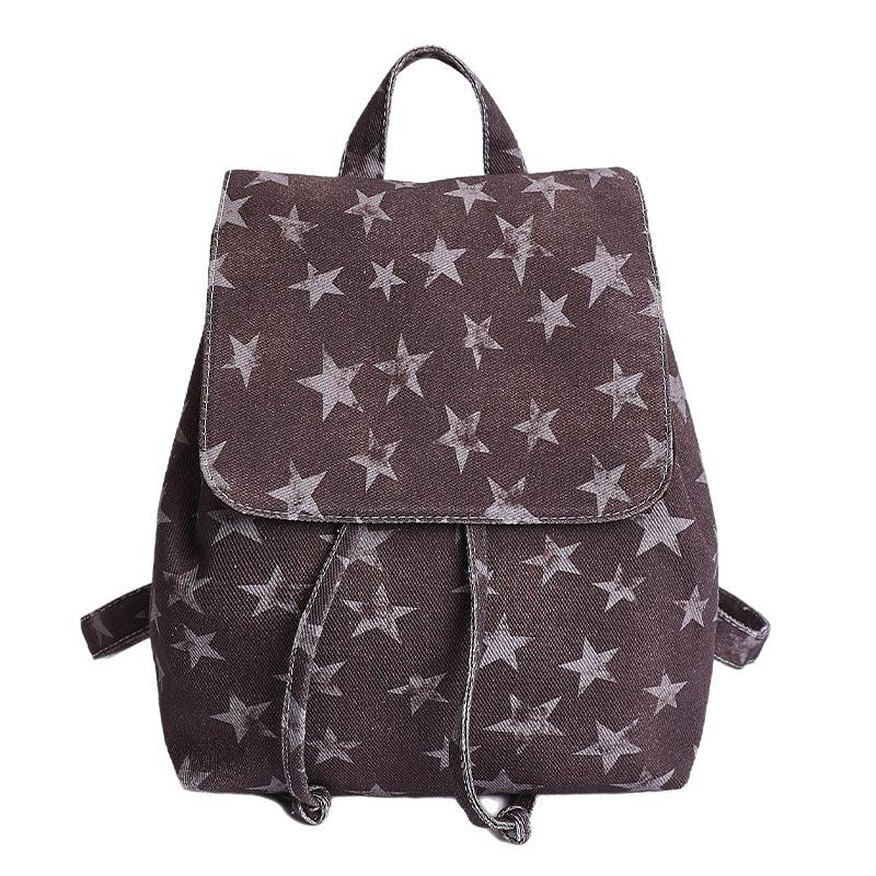 Schoolbag Korean version ins wind star mini backpack cowgirl lazy wind college student charming cute girl small backpack