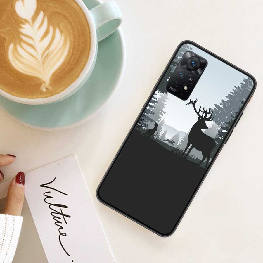 Carcasa de telefon Shooting Elk in The Sunset Forest pentru Redmi Note 13 Pro 5G Plus 12 12C 10 10A 10C 9 9A 9C 9T 8 8A K60 K70 Pro Xiaomi