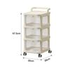Rolling Cart with Wheel Storage Cart Cosmetics Holder Multifunctional Mobile Bookshelf Drawer Cart for Dorm Laundry Room Home
