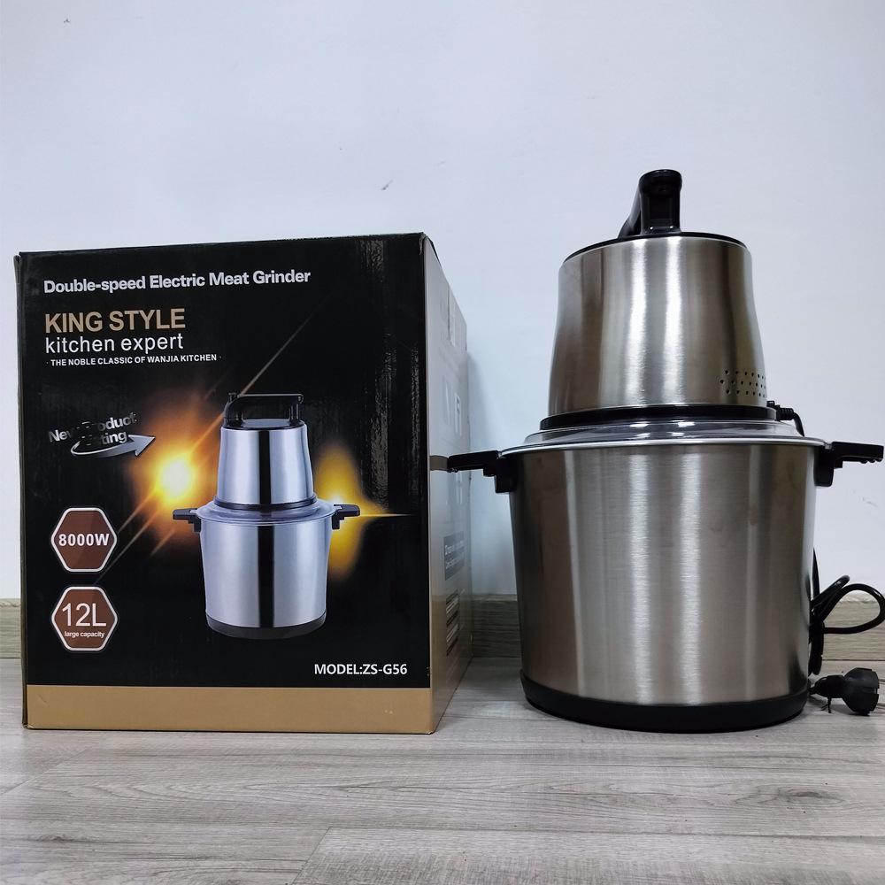 8L Stainless Steel Multifunctional Meat Grinder & Vegetable Filler