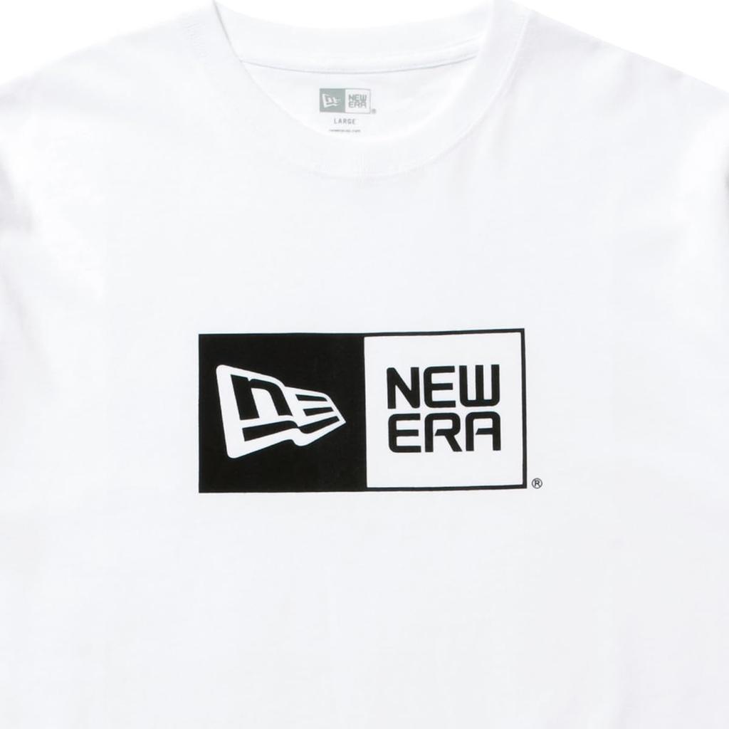 New Era 14121907 Bomull Box Logo Vit Svart XL Kortärmad T-shirt