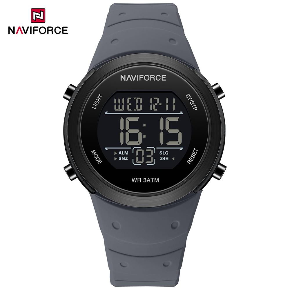 Naviforce Men's Boy Digital Watch Date Day Chronograph Silicone Strap Night Pattern Waterproof Outdoor Casual Sports Men's Boy Watch NF9246