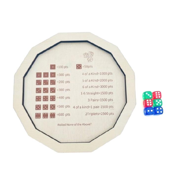 

Solid Wood Accessory Tray Slip Resistant Base Space Saving Leisure Gambling Game for Family Gatherings S