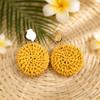 New Earrings Handmade Rattan Exaggerated Vacation Style Earrings Earrings Unique and Beautiful Seaside Accessories