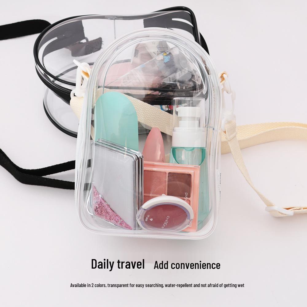 PVC Transparent Single-Shoulder Crossbody Bag - Waterproof, Portable Coin Storage for Gym & Beach