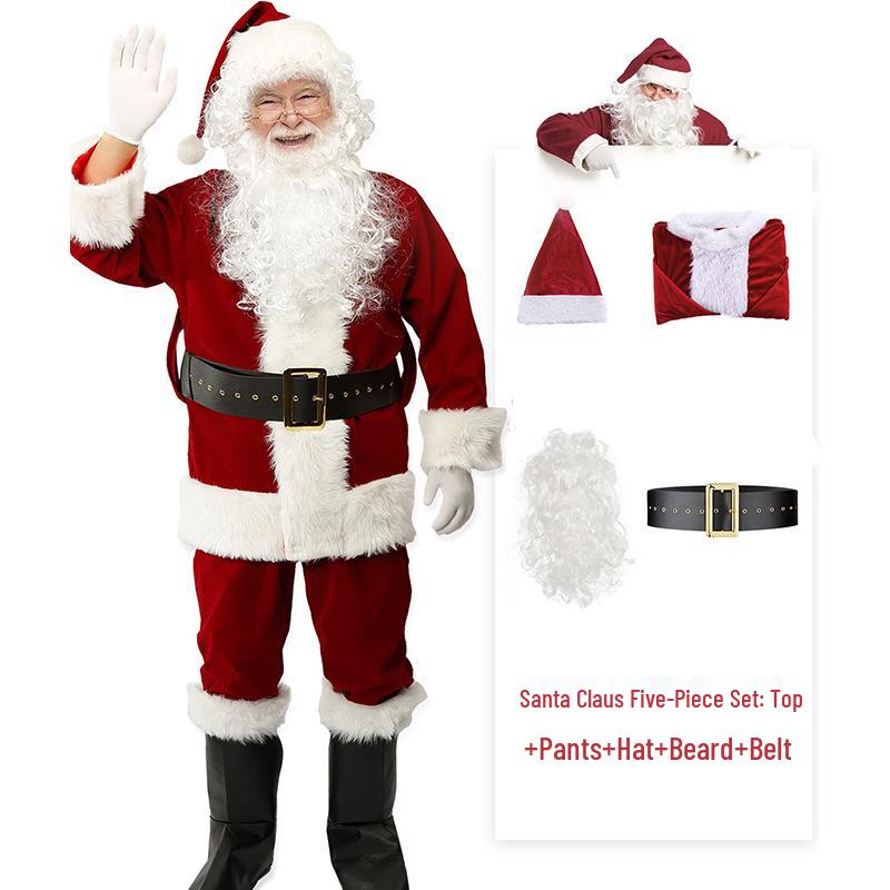 Santa Claus Christmas Costume for Carnival, Festival, Party, Stage, and Cosplay Performance