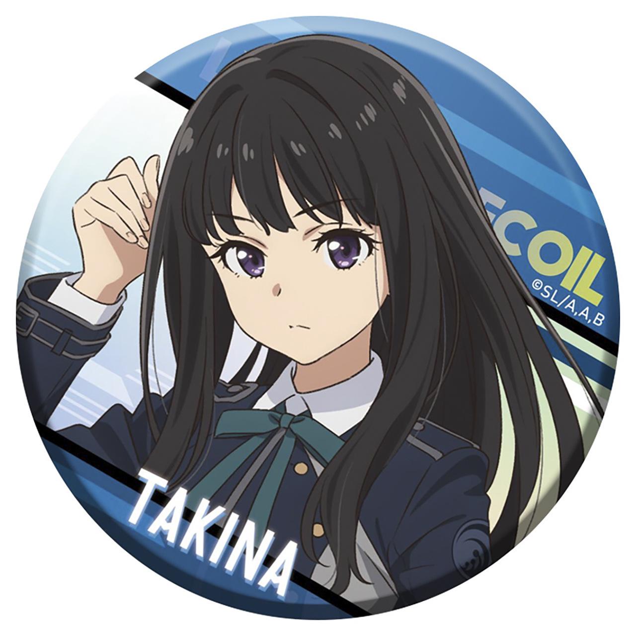 Lycoris Recoil Laser Flash Badge: Kisaragi Chisato & Inoue Takina 58x58 mm