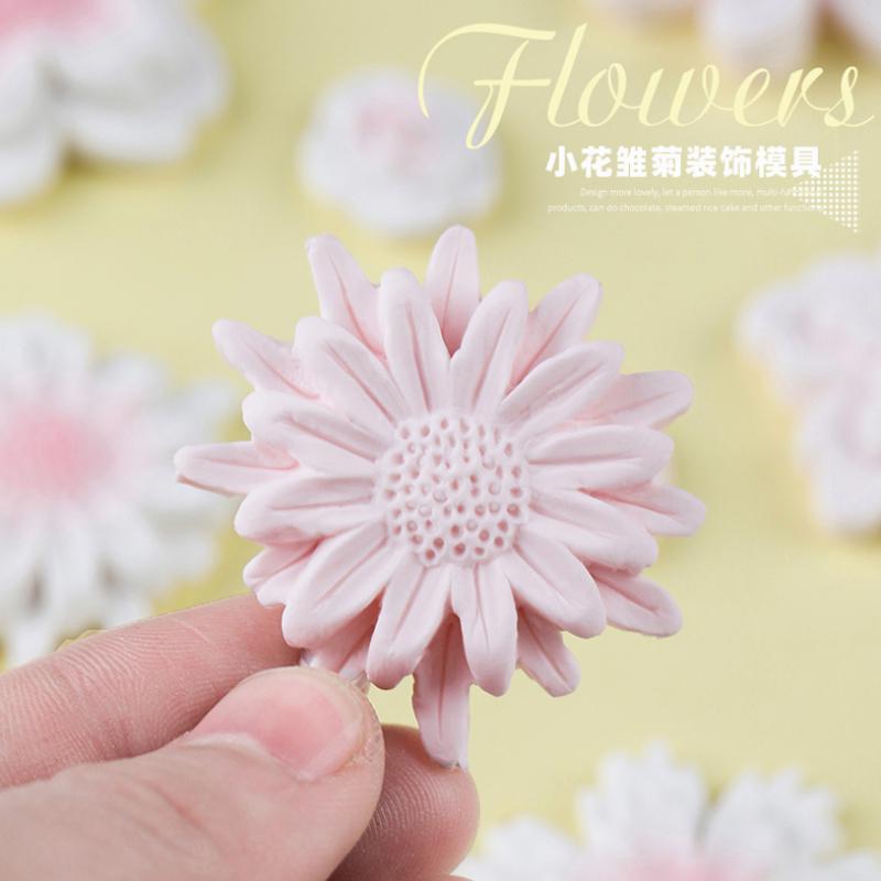 3D Daisy Flowers Shape Fondant Mold Silicone Cake Chocolate Decorating DIY Tool