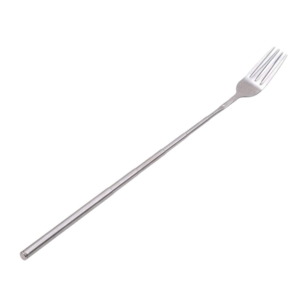 Extendable Fork Flatware Outdoor Tableware 21 to 64cm Kitchen Travel Utensils for Home Barbecue