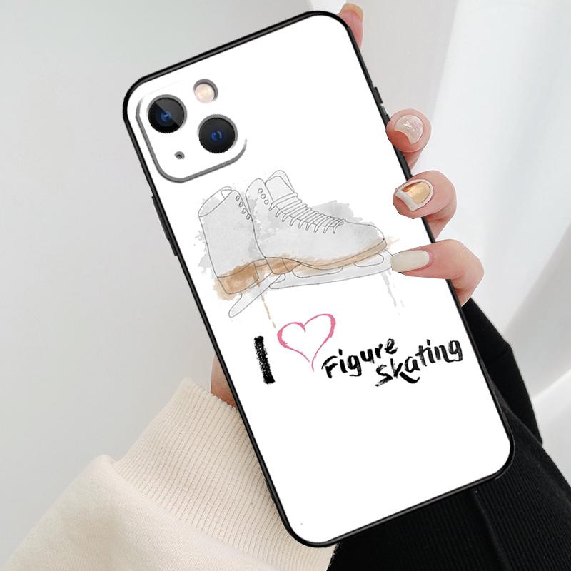 Figure Skating Ice Skating Phone Case For iPhone 13 Pro Max 16 15 11 12 14 Pro Max mini XR 15 16 Plus 16e Cover Coque