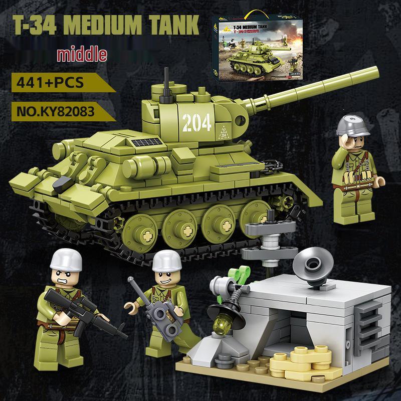 KaiZhi Военный Танк и Самолет из Строительных Блоков, Совместимых с LEGO, Игрушка для Детей