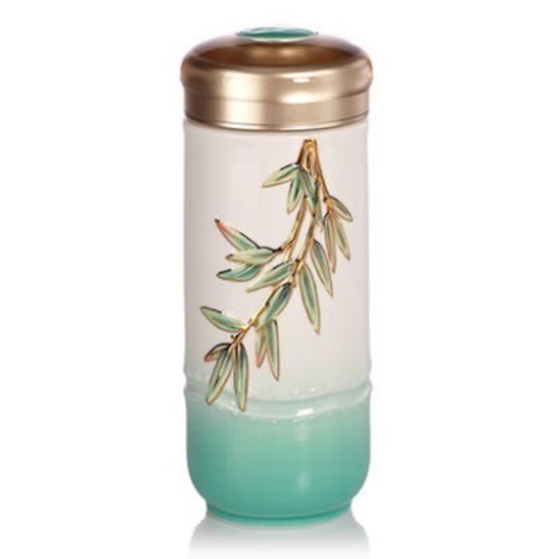 Qian Tang Xuan Gilt Golden Bamboo Ceramic Portable Cup