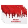Christmas Placemats Dining Table Festive Holiday Decoration Snowflakes Tree Designs Dining Mats for Xmas Party Family Dinner