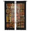Ethnic Handmade Ornament Sheer Curtains for Living Room Transparent Tulle Window Curtain Bedroom Kitchen Home Decor Veil Drapes