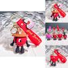 Soft Rubber Alloy Bad Bunny Key Ring Pendant Kids Xmas Decoration Gift
